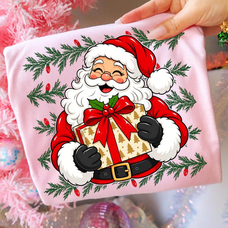 Vintage Santa design printed on a festive holiday mug