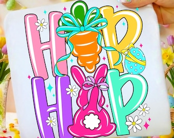 Hiphopowy Zajączek Wielkanocny PNG, Akwarelowa Kokardka z Kokietki Wielkanocna Sublimacja, Preppy Dziewczęcy Wielkanocny Clipart, Modny Wzór Zajączka na Koszulkę DTF