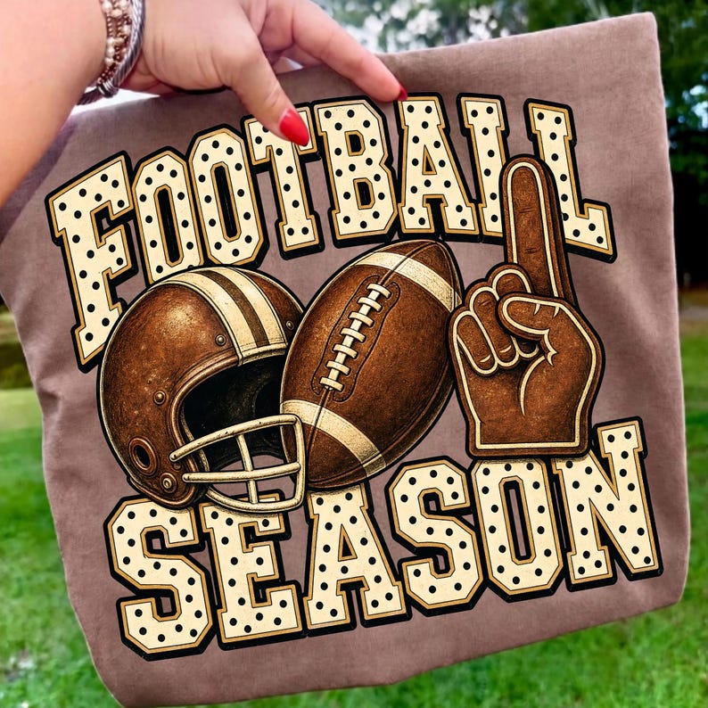 Image of Football Season PNG, Game Day Football Sublimation, Vintage Football Helmet Design, Retro Sports Digital Download