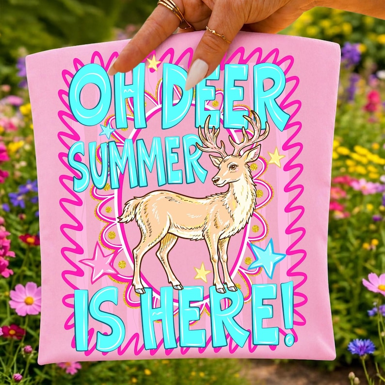 Preppy Summer Beach Vibe DTF Graphic Close-up