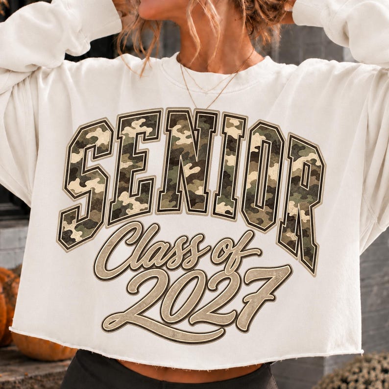Senior 2027 Camo Shirt Mockup