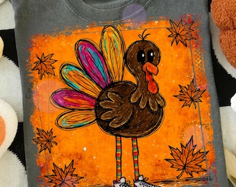 Langbeinige Truthahn Png, Preppy Truthahn PNG, Preppy Gobble Thanksgiving PNG, dankbare Girly Truthahn, Realistische Farbe Png, Herbst Kokette Png
