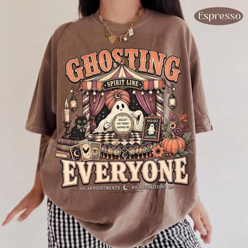 Vintage Ghosting Everyone PNG Sublimation Design