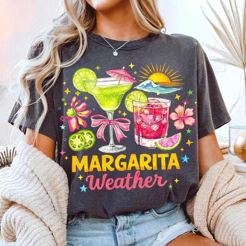 Summer Margarita Weather PNG Alphabet Bundle Preppy Brushstroke Aesthetic Sublimation Design Retro Beach Vibes PNG Trendy Summer Font PNG image 4