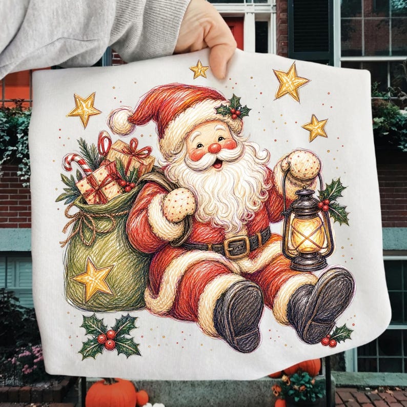 Classic Vintage Santa Claus PNG for Christmas Crafts