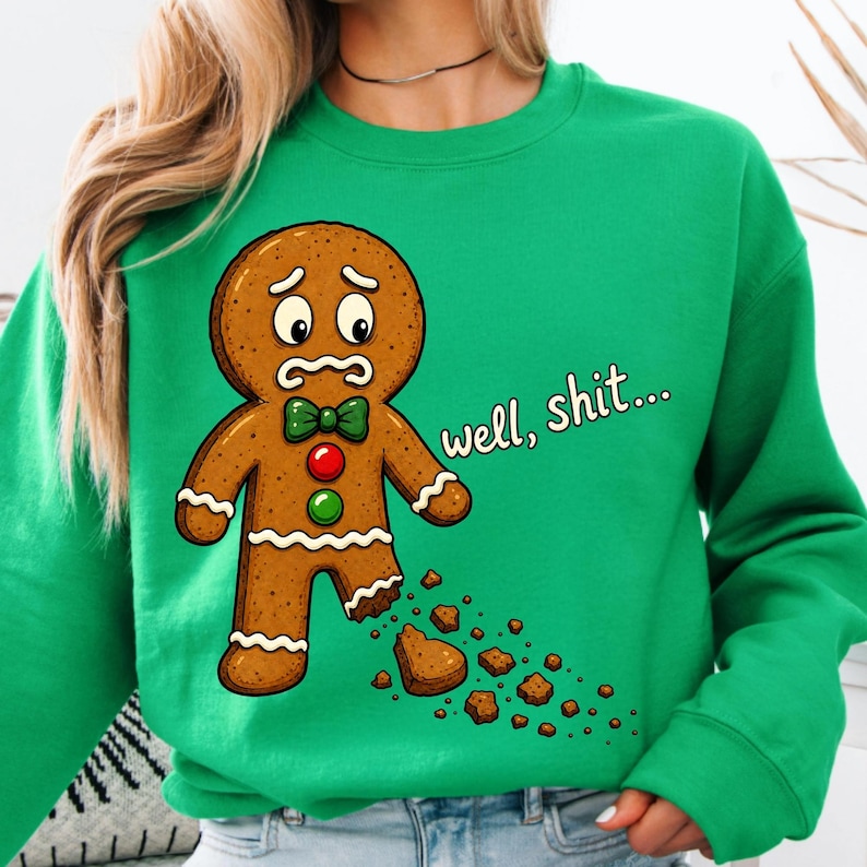 Dark Humor Xmas Gingerbread Sublimation Mockup T-Shirt