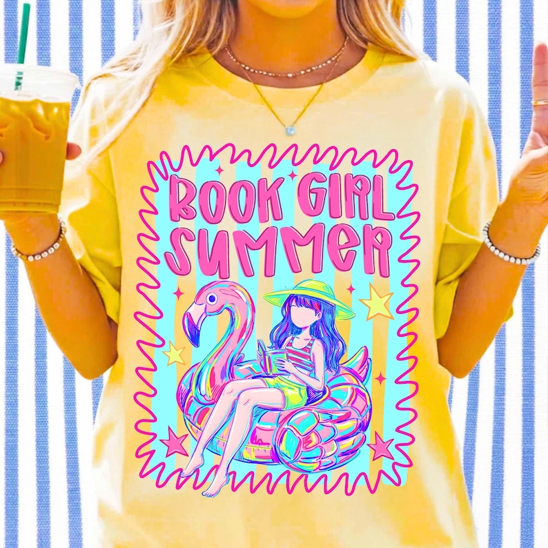 Examples of mugs and tote bags customized with the Summer Reading Sublimation Design.
