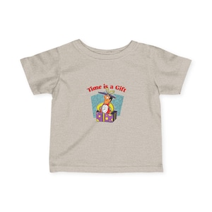 Time Is a Gift Toddler T-Shirt, Cute Mr. Time Graphic Tee, Educational Gift for Kids