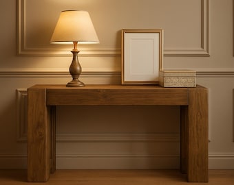 Rustic Console Table Handmade , Barn Style , Solid Wood Beam, Tavolo consolle rustico in legno, Artigianale Massivholz Konsole rustikal