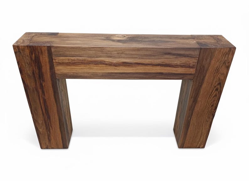 Narrow Console Table Rustic Wood, Farmhouse Entryway Table, Hallway Console Table, Reclaimed Wood Furniture zdjęcie 4