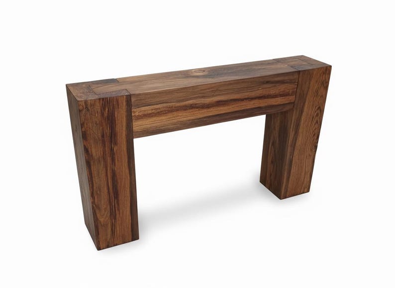 Narrow Console Table Rustic Wood, Farmhouse Entryway Table, Hallway Console Table, Reclaimed Wood Furniture zdjęcie 5