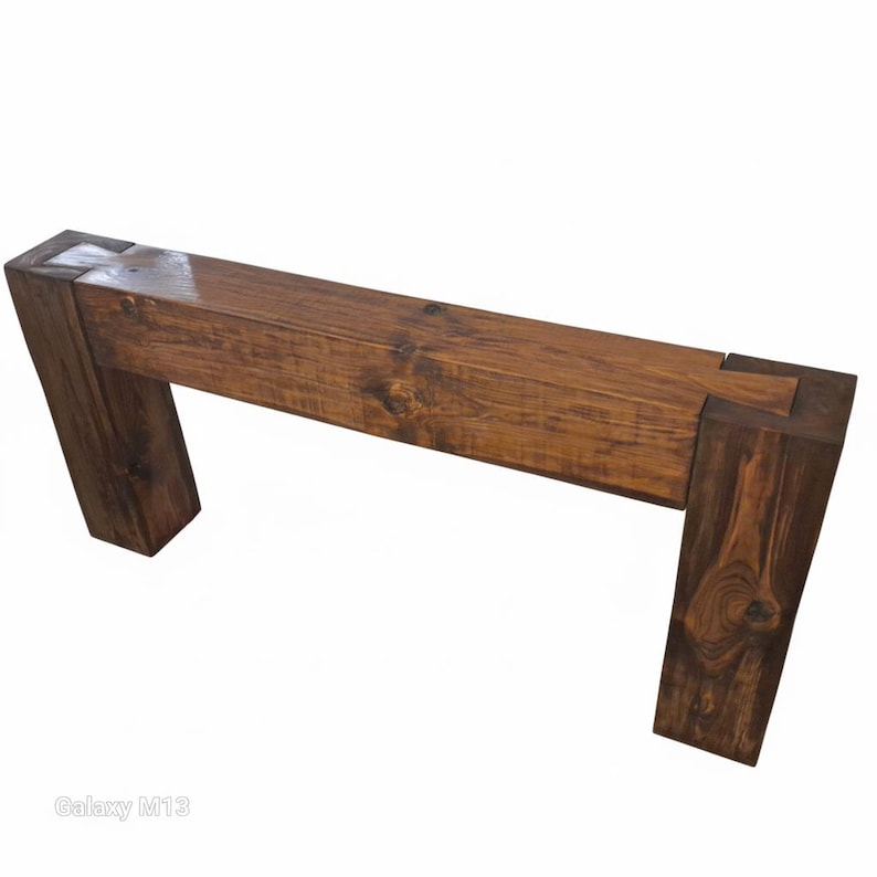 Narrow Console Table Rustic Wood, Farmhouse Entryway Table, Hallway Console Table, Reclaimed Wood Furniture zdjęcie 8