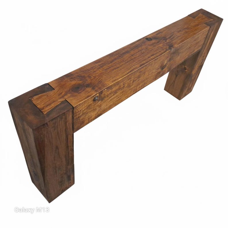 Narrow Console Table Rustic Wood, Farmhouse Entryway Table, Hallway Console Table, Reclaimed Wood Furniture zdjęcie 7