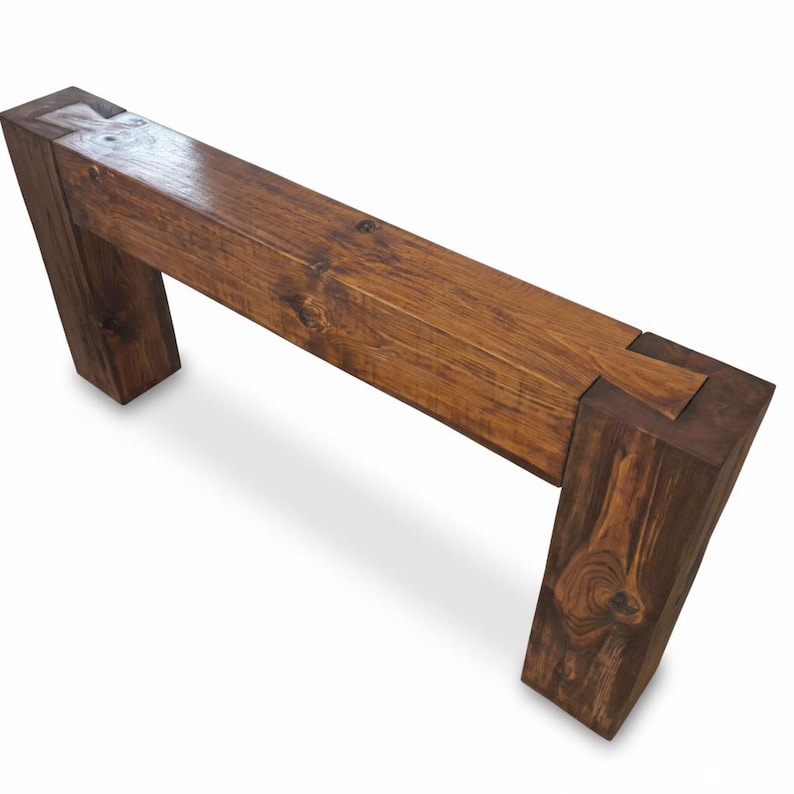 Narrow Console Table Rustic Wood, Farmhouse Entryway Table, Hallway Console Table, Reclaimed Wood Furniture zdjęcie 6