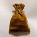 Velvet Drawstring Bag, Harvest Gold, 4x6, 6x9, or 3x4 in. thick plush velvet storage pouch rosary wedding party favor jewelry dice gift bag