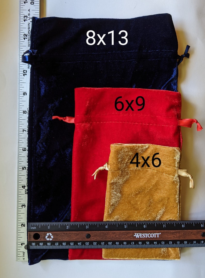 Velvet Drawstring Bag 2nd Quality 3x4 4x6 6x9 8x13 In. - Etsy