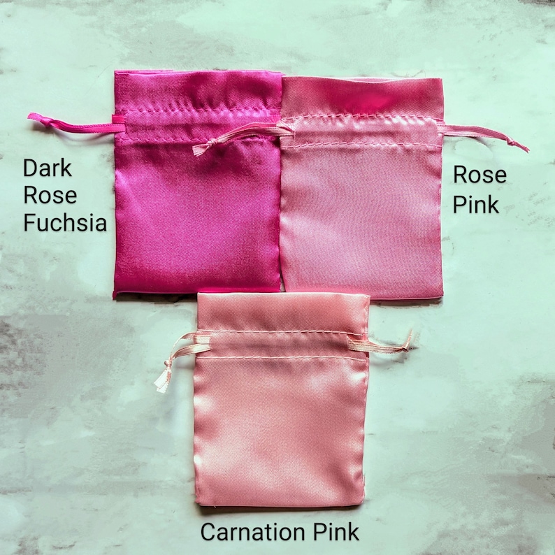 SALE* 2nds Satin Drawstring Bags 2x1.5, 3x2.75, 4x4.5, 5x6, 6x7, 6x12 ...