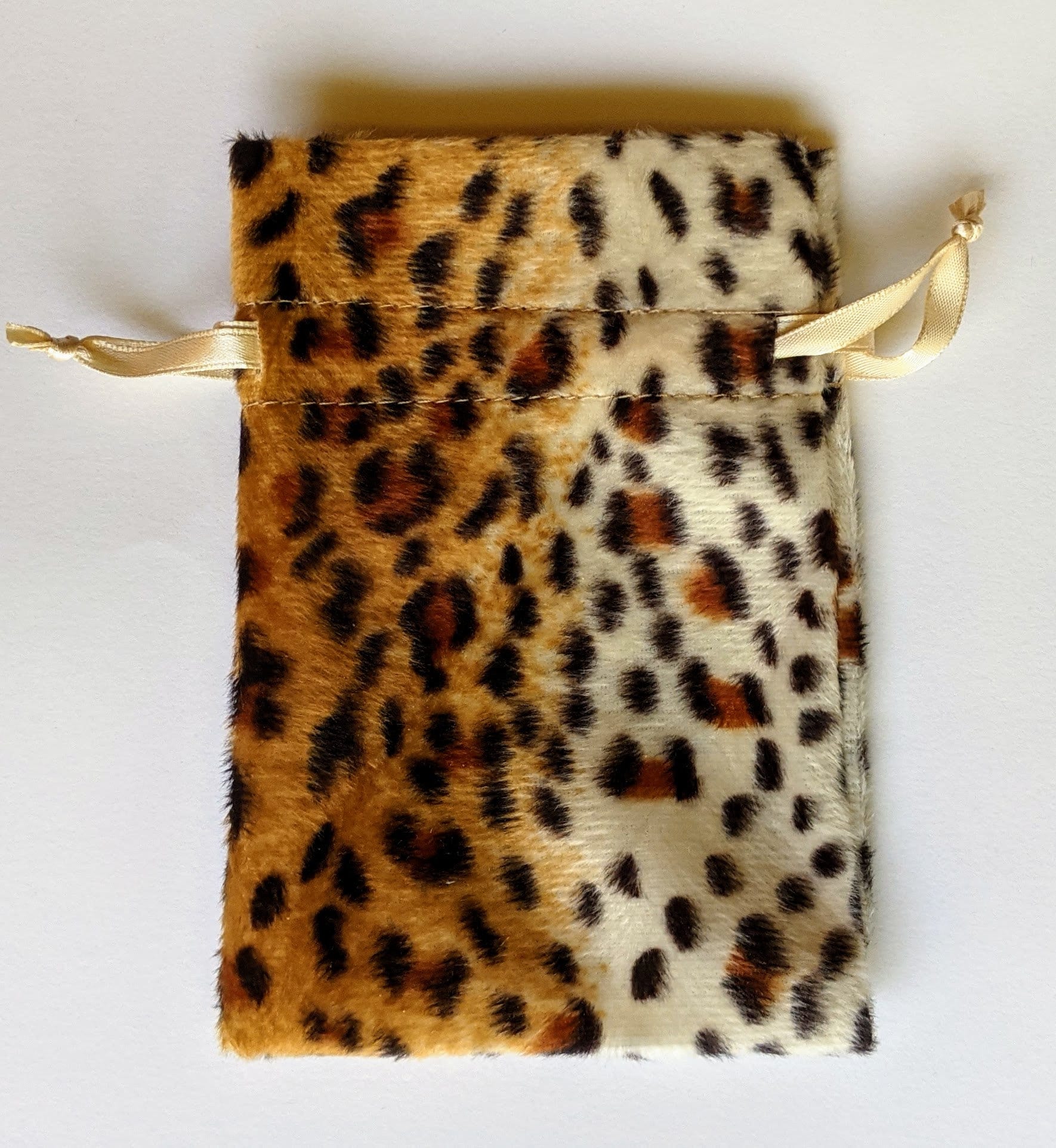 Velvet Leopard Drawstring Pouch, 4x4 or 5x6 Inches, Leopard Velvet Leopard Drawstring Pouch, 4x4 or 5x6 Inches, Leopard