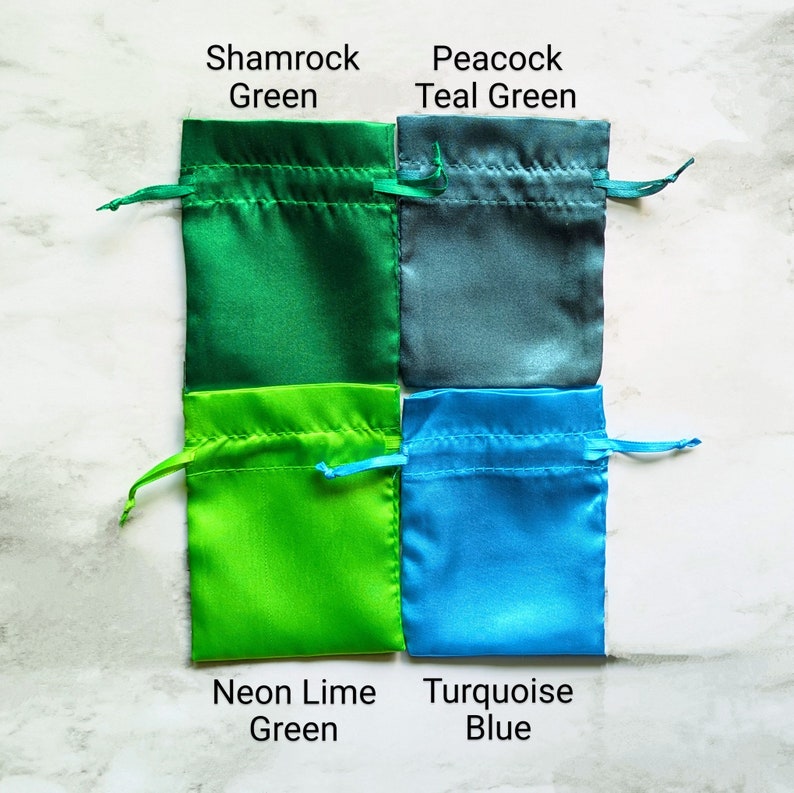 SALE* 2nds Satin Drawstring Bags 2x1.5, 3x2.75, 4x4.5, 5x6, 6x7, 6x12 ...