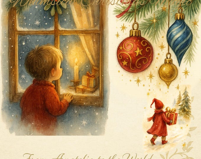 Featured listing image: Christmas Clipart Set Watercolor Illustrations | Instant Download for  Cards, Invitations, and DIY Projects