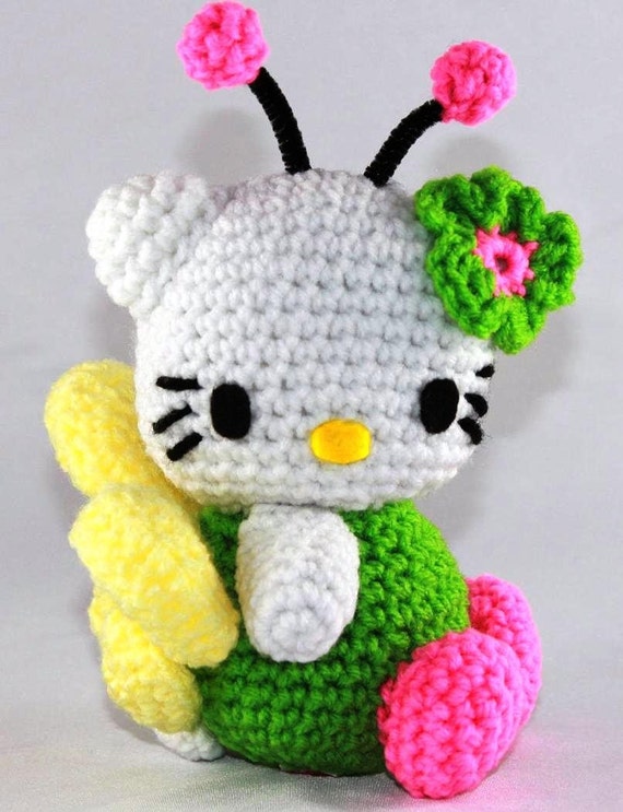 Items similar to Hello Kitty Doll- Hello Kitty Bright Fairy Crocheted