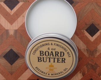 Food-Safe Beeswax Board Butter: Wood Conditioner for Cutting Boards