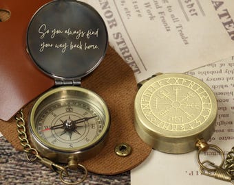 personalized compass, gift for him, anniversary gifts for boyfriend, long distance gift, engraved compass, Valentine's Day Gifts, husband