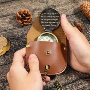Personalized Engraved Brass Compass with handwriting | Custom working compass gift for friends for him | Anniversary Birthday Wedding Gift