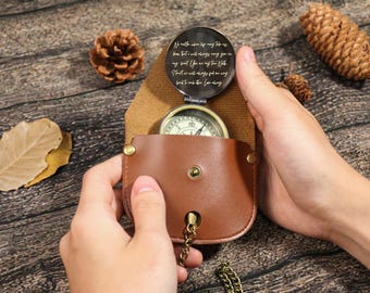 Personalized Engraved Brass Compass with handwriting | Custom working compass gift for friends for him | Anniversary Birthday Wedding Gift