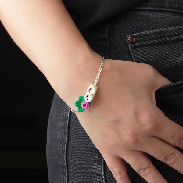 Sterling Silver 1x3 Block Bracelet – Creative Brick Inspired Design