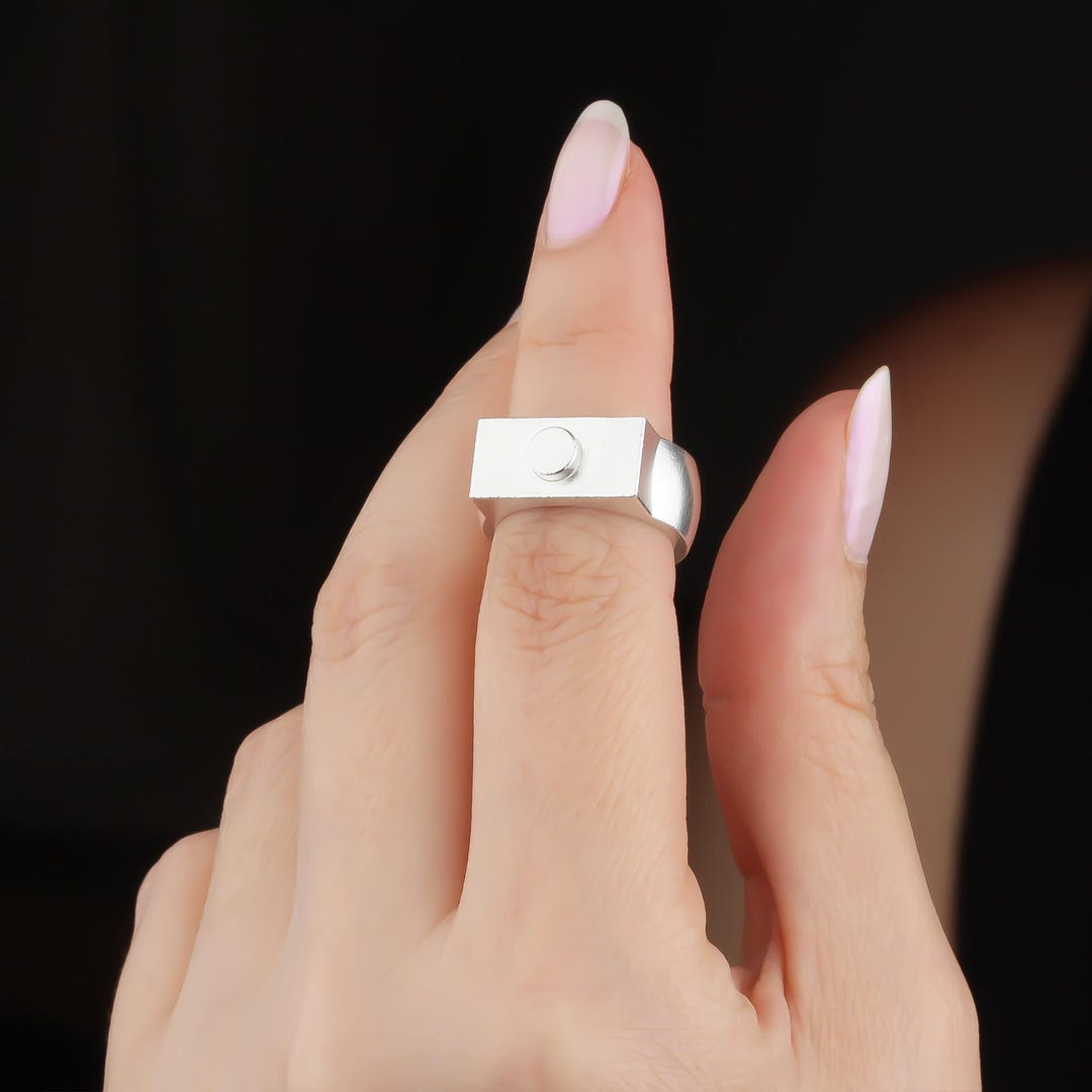 Sterling Silver Building Block Ring: Customizable Brick Jewelry - Etsy