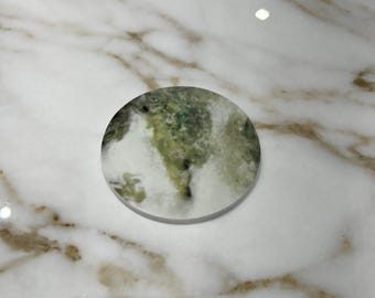 Porcelain Jade Marble look coasters, Set of 4