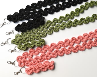 Crochet Crescent Lanyard x Wristlet