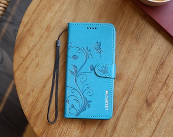 Personalized Pixel Case for Pixel 10 Pro, 9 Pro XL, 8a, 7a, PU Leather Phone Case with Card Holder, Customized Initials Name Engraving
