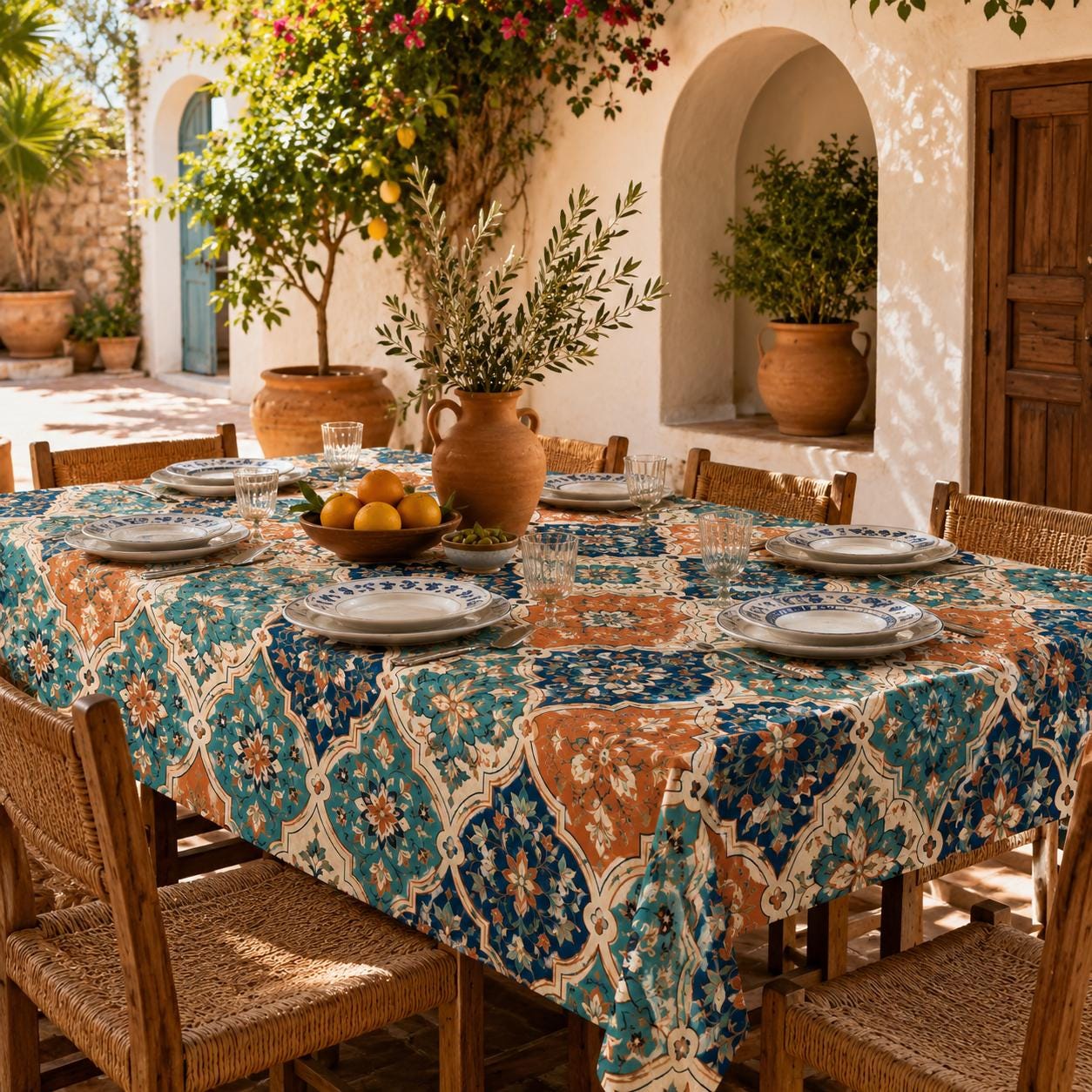 Greece table cloth - Etsy 日本