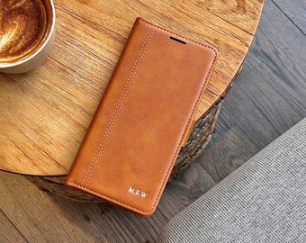 Personalized Case for iPhone 17/16/15/14/13, Magnetic Detachable iPhone Case with MagSafe and Card Holder, Custom Initials Name Engraving