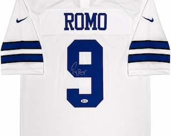 Tony Romo Dallas Cowboys tröja – Signerad #9 vit fotbollströja med Becketts äkthetsintyg