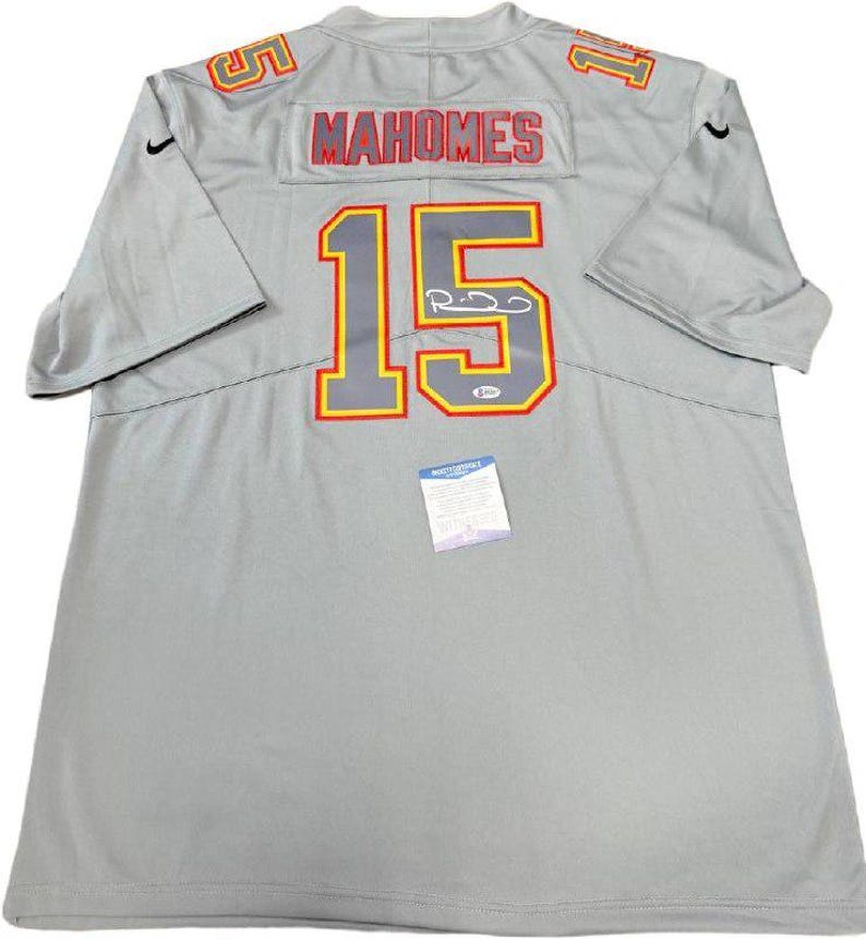 Patrick Mahomes signerad Kansas City Chiefs #15 tröja Beckett COA autentiska NFL-minnesmärken bild 8