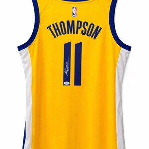 Klay Thompson Signed Warriors Jersey, 4x NBA Champion Autograph, Beckett Certified Memorabilia