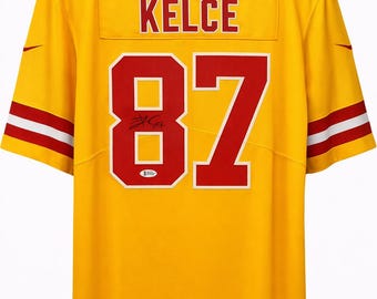 Travis Kelce Signed Jersey Beckett COA , 3x Super Bowl Champion Memorabilia