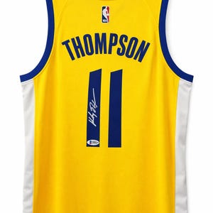 Klay Thompson Signed Warriors Jersey BAS COA, 4x NBA Champion Autograph