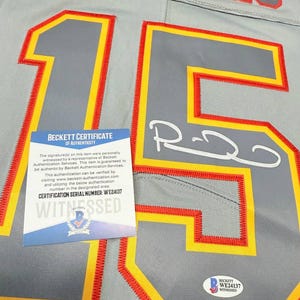 Patrick Mahomes signerad Kansas City Chiefs #15 tröja Beckett COA autentiska NFL-minnesmärken bild 5