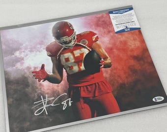 Travis Kelce KC Chiefs Photo Signed Autographed BAS COA