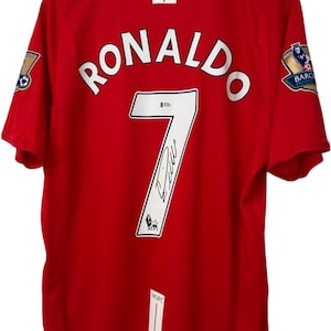 Camiseta autografiada de Cristiano Ronaldo (MU 2007-08) Beckett COA