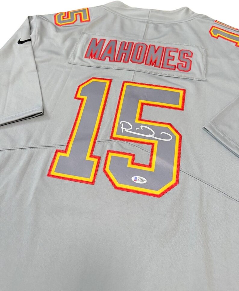 Patrick Mahomes signerad Kansas City Chiefs #15 tröja Beckett COA autentiska NFL-minnesmärken bild 7