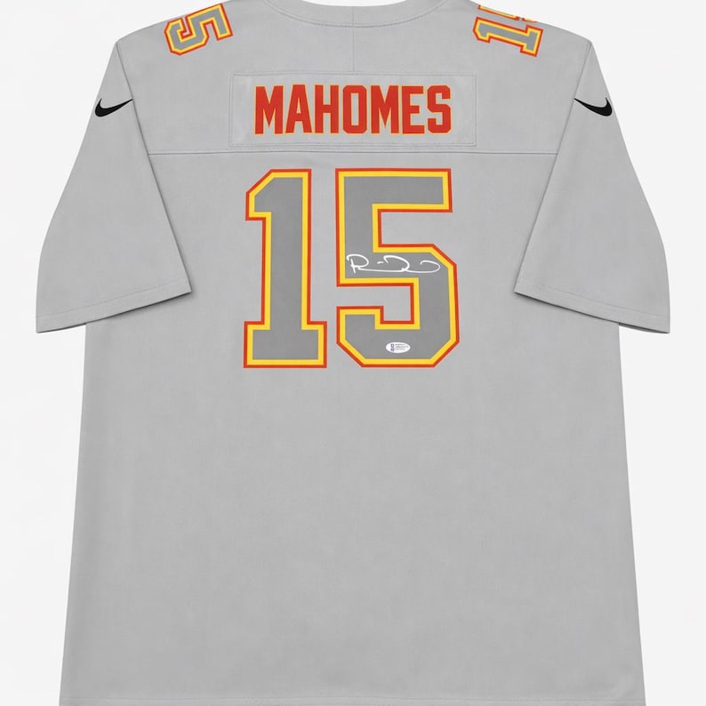 Patrick Mahomes signerad Kansas City Chiefs #15 tröja Beckett COA autentiska NFL-minnesmärken bild 1