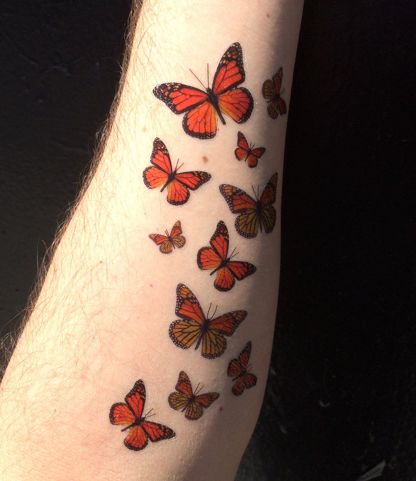 Monarch Butterfly Temporary Tattoos 5 Sheets Etsy