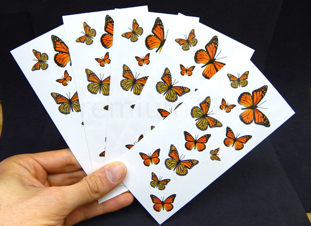 Monarch Butterfly Temporary Tattoos 5 Sheets - Etsy