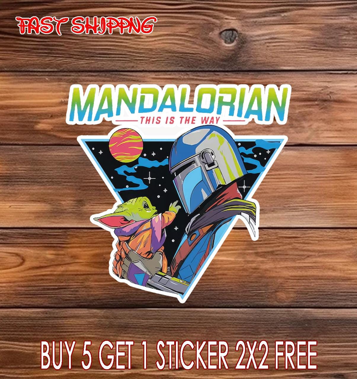 Mandalorian Grogu Sticker, Mandalorian Car Magnet, Star Wars