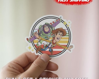 Buzz Woody Adventure Sticker, To Infinity and Beyond Car Magnet, Space Cowboy Friendship Decal, Toy Adventure Car Magnet